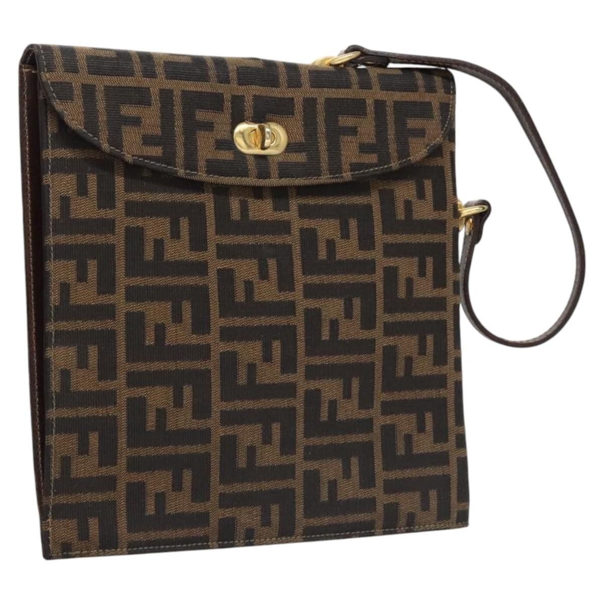 Fendi Zucchino Brown Canvas Handbag (Pre-Owned) Size ONE SIZE - 14 Thumbnail