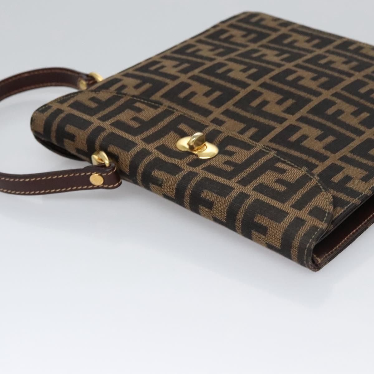 Fendi Zucchino Brown Canvas Handbag (Pre-Owned) Size ONE SIZE - 16 Thumbnail