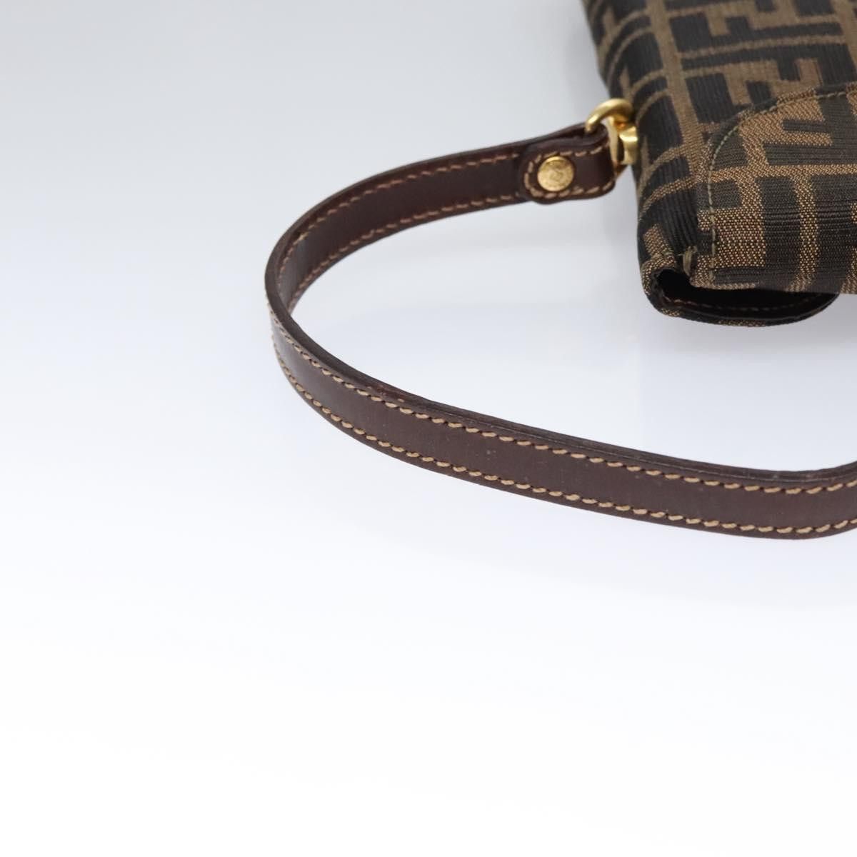 Fendi Zucchino Brown Canvas Handbag (Pre-Owned) Size ONE SIZE - 17 Thumbnail