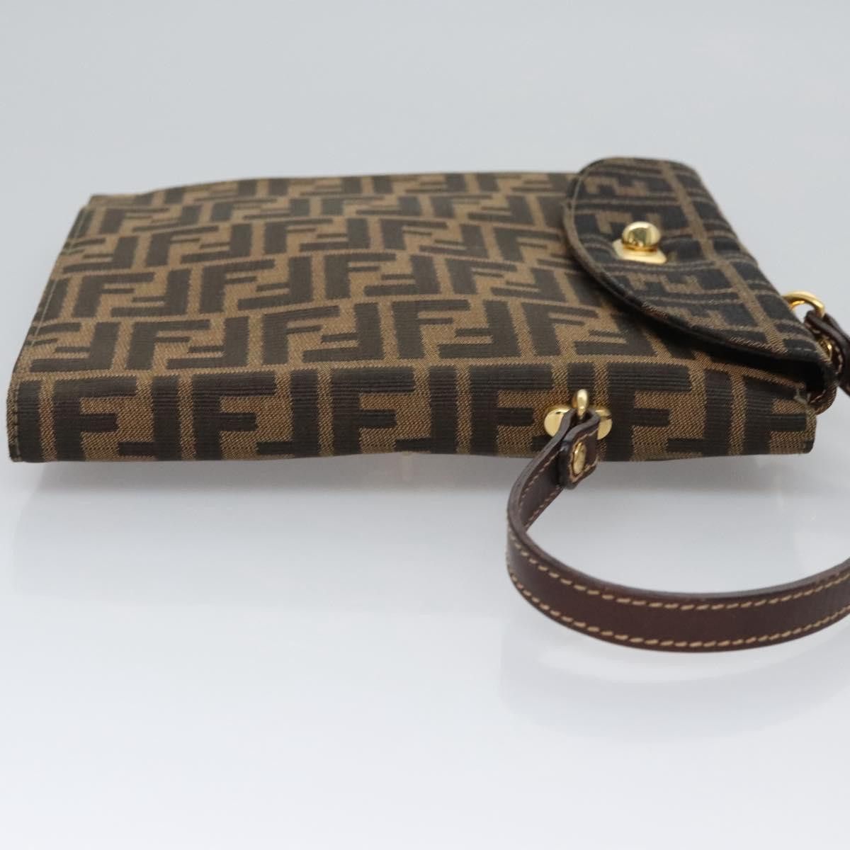 Fendi Zucchino Brown Canvas Handbag (Pre-Owned) Size ONE SIZE - 3 Thumbnail