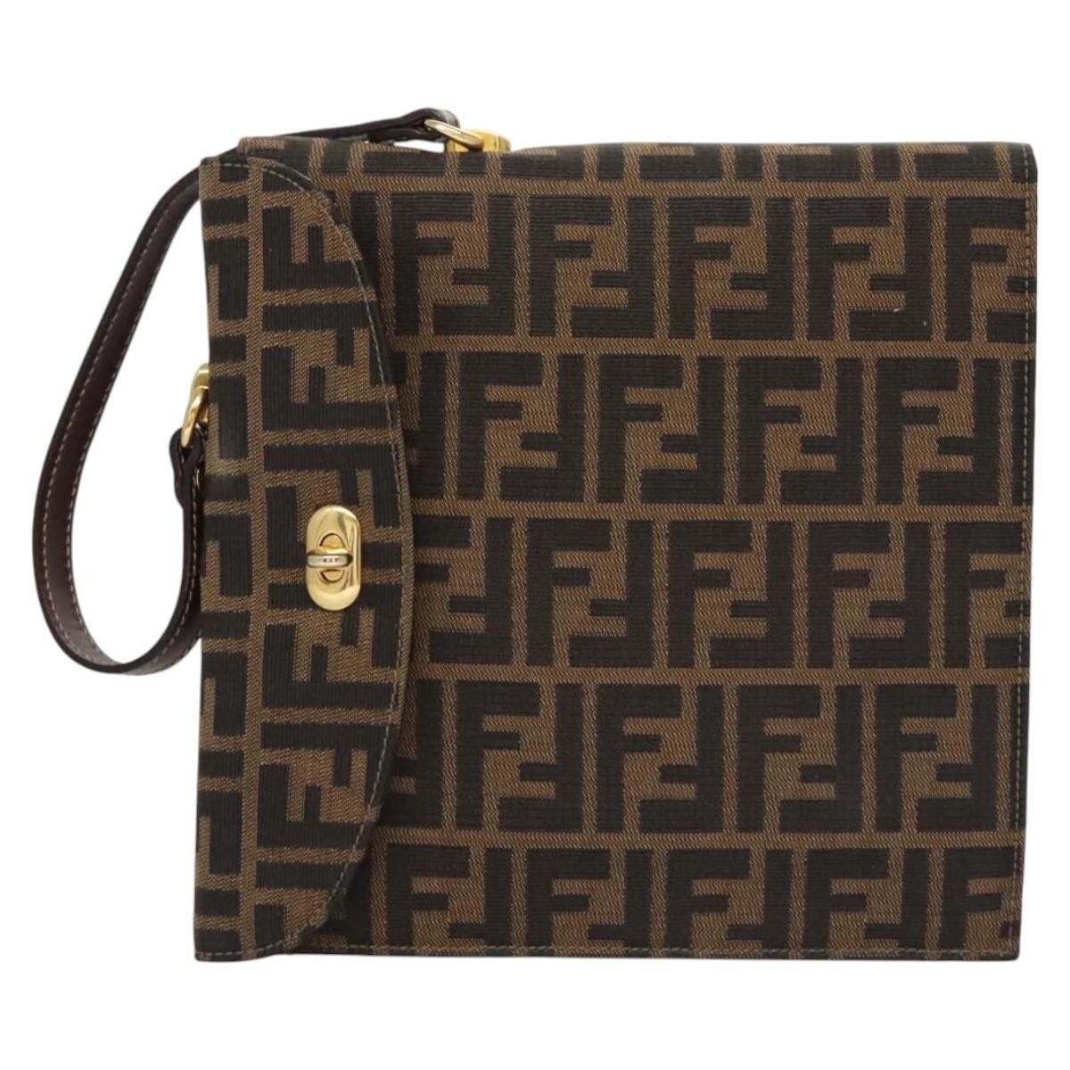 Fendi Zucchino Brown Canvas Handbag (Pre-Owned) Size ONE SIZE - 2 Thumbnail