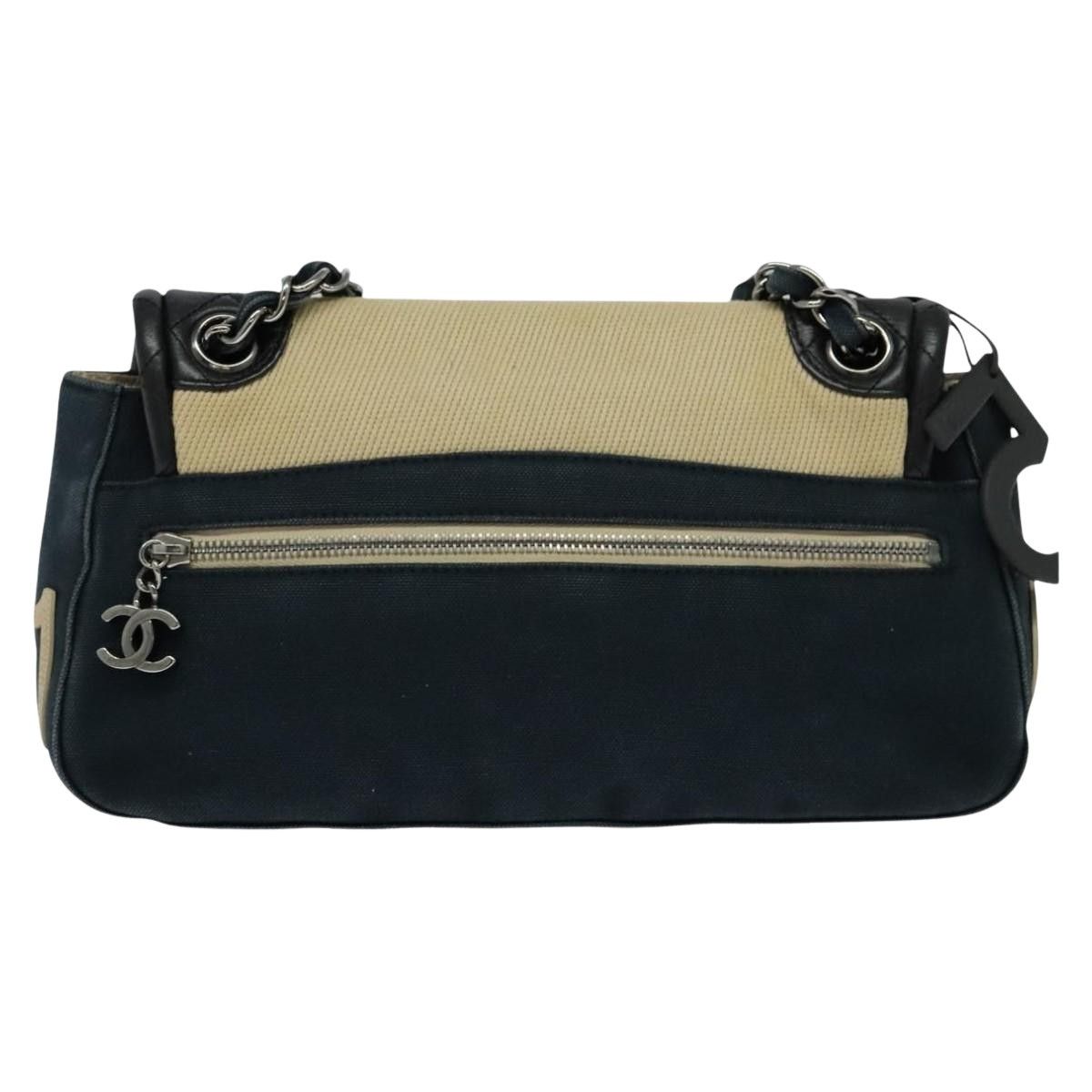Chanel Navy Canvas Shoulder Bag (Pre-Owned) Size ONE SIZE - 2 Thumbnail