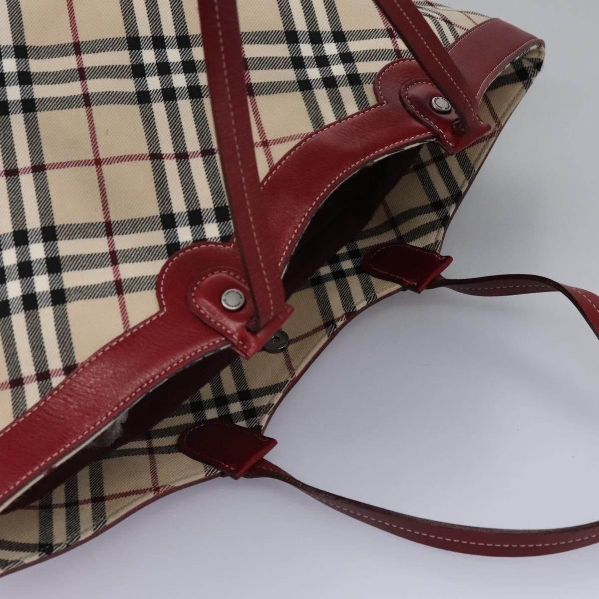 Burberry Nova Check Beige Canvas Tote Bag (Pre-Owned) Size ONE SIZE - 13 Thumbnail
