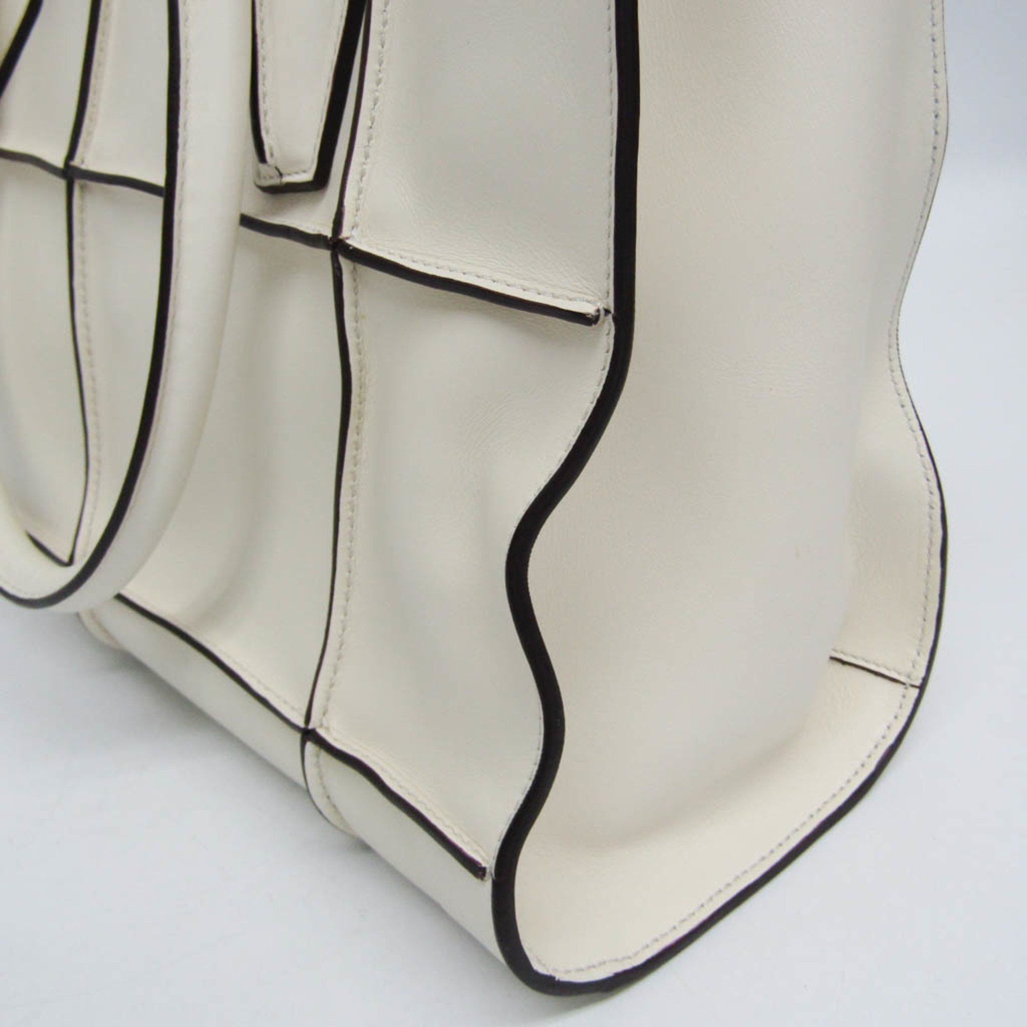 Tod's D-Cube White Leather Tote Bag (Pre-Owned) Size ONE SIZE - 4 Thumbnail