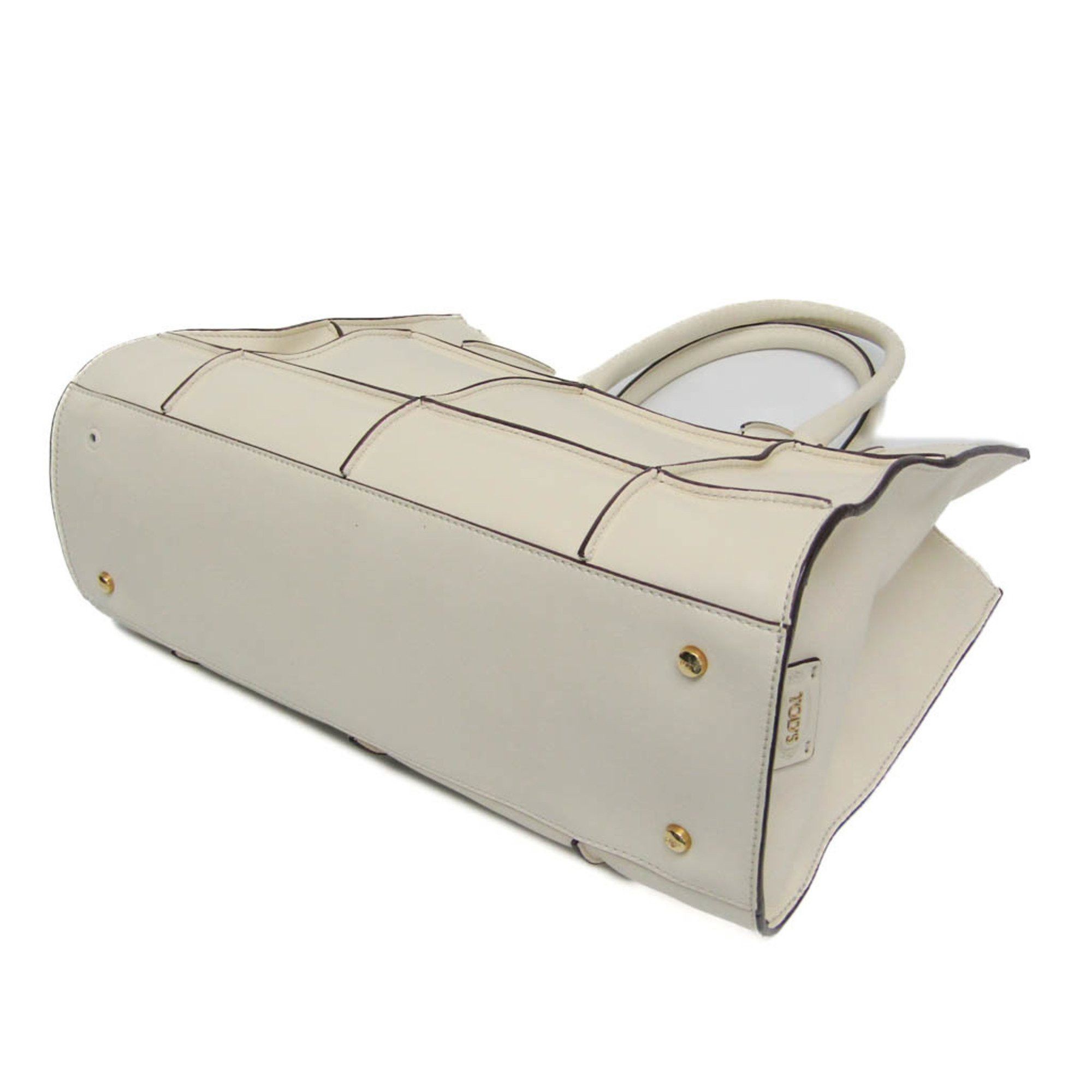Tod's D-Cube White Leather Tote Bag (Pre-Owned) Size ONE SIZE - 2 Thumbnail