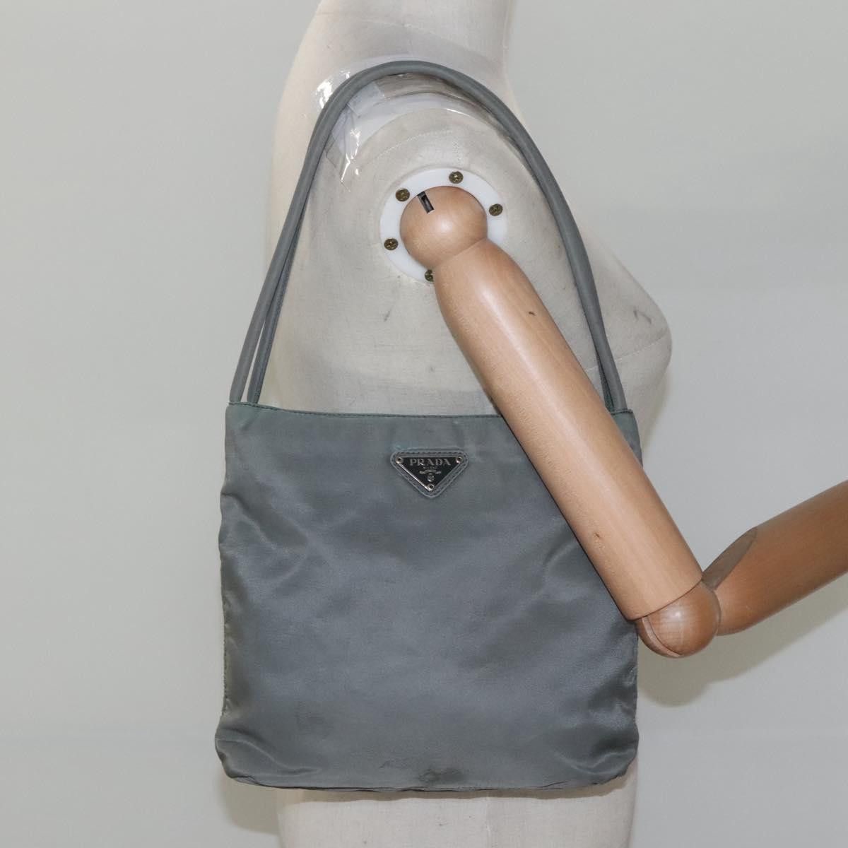 Prada Tessuto Grey Synthetic Shoulder Bag (Pre-Owned) Size ONE SIZE - 19 Thumbnail