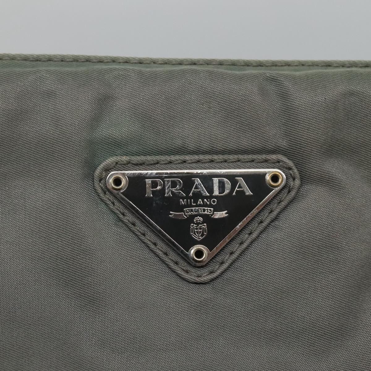 Prada Tessuto Grey Synthetic Shoulder Bag (Pre-Owned) Size ONE SIZE - 17 Thumbnail