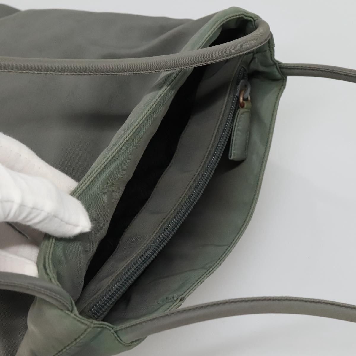 Prada Tessuto Grey Synthetic Shoulder Bag (Pre-Owned) Size ONE SIZE - 5 Thumbnail