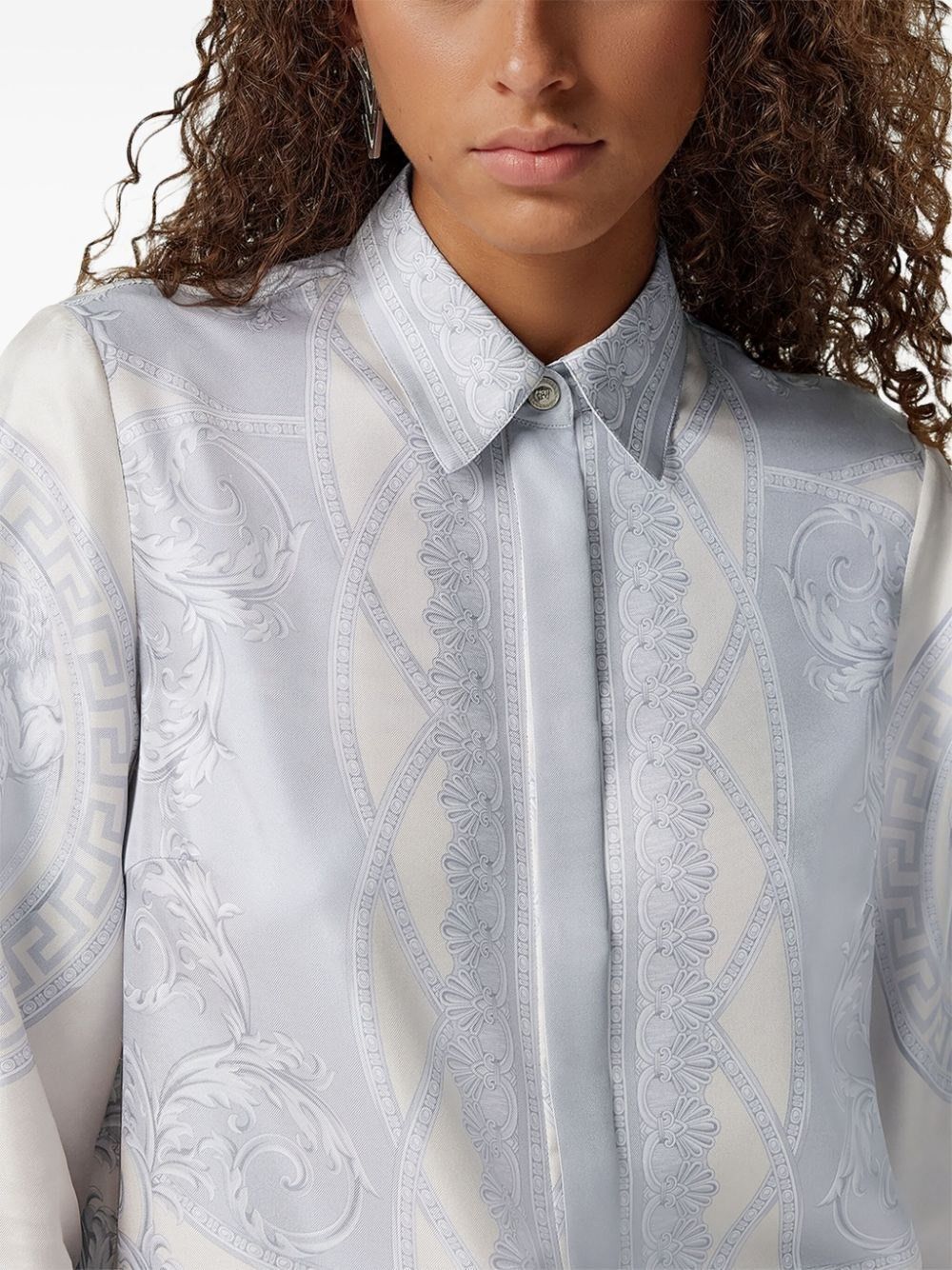 Versace `Coupe Des Dieux Barocco Foulard` Formal Shirt Size M / US 6-8 / IT 42-44 - 3 Thumbnail
