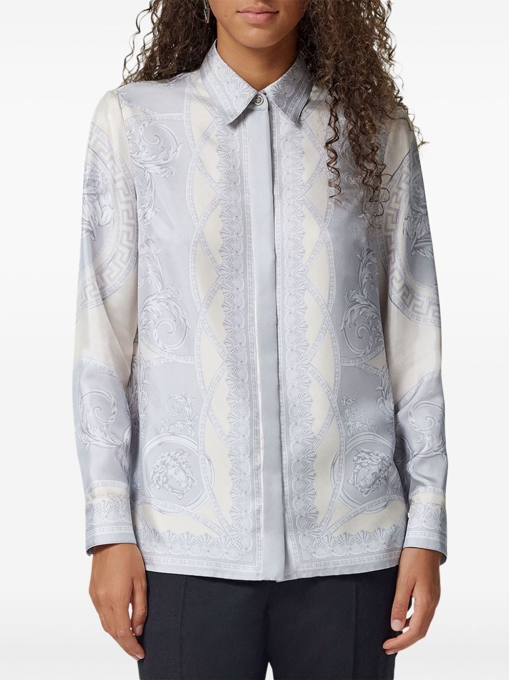 Versace `Coupe Des Dieux Barocco Foulard` Formal Shirt Size M / US 6-8 / IT 42-44 - 5 Thumbnail