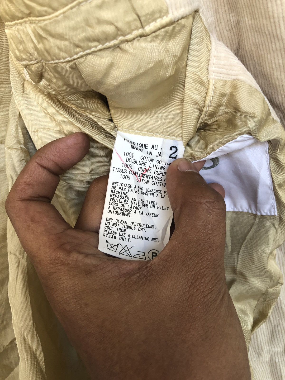 Y’s YOHJI YAMAMOTO Corduroy Blazer Jacket
