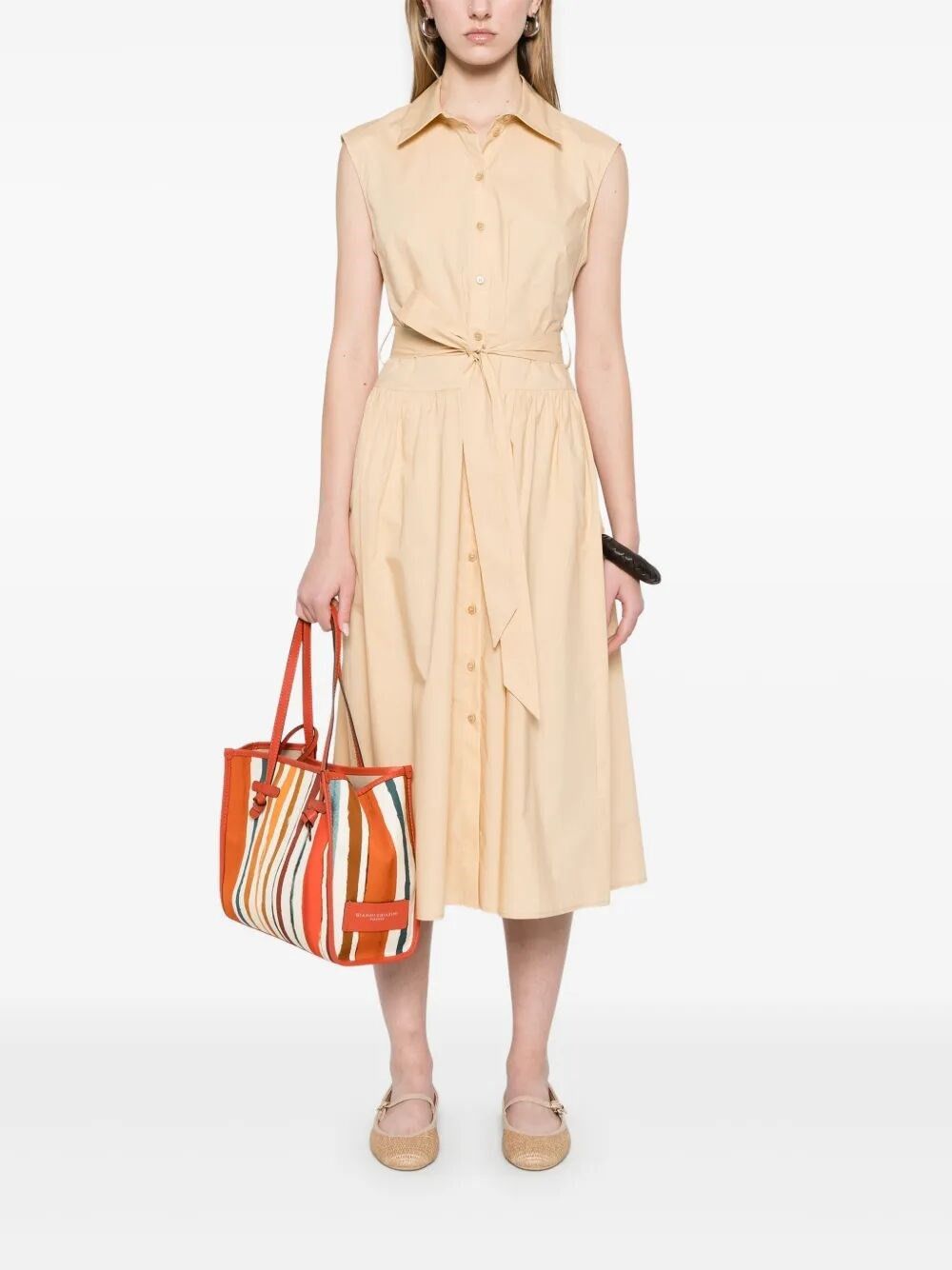 Patrizia Pepe Long Chemisier Dress Size M / US 6-8 / IT 42-44 - 2 Thumbnail