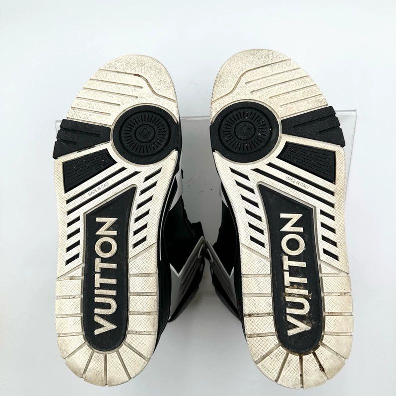 Louis Vuitton Louis Vuitton High Top Trainer Black White Size US 8.5 / EU 41-42 - 7 Thumbnail