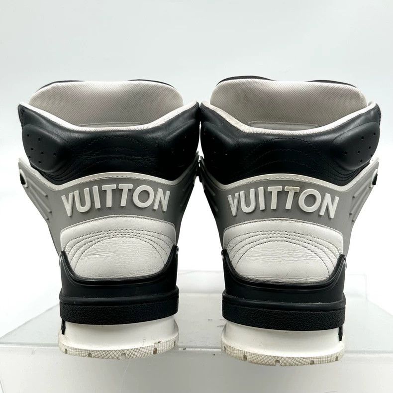 Louis Vuitton Louis Vuitton High Top Trainer Black White Size US 8.5 / EU 41-42 - 4 Thumbnail