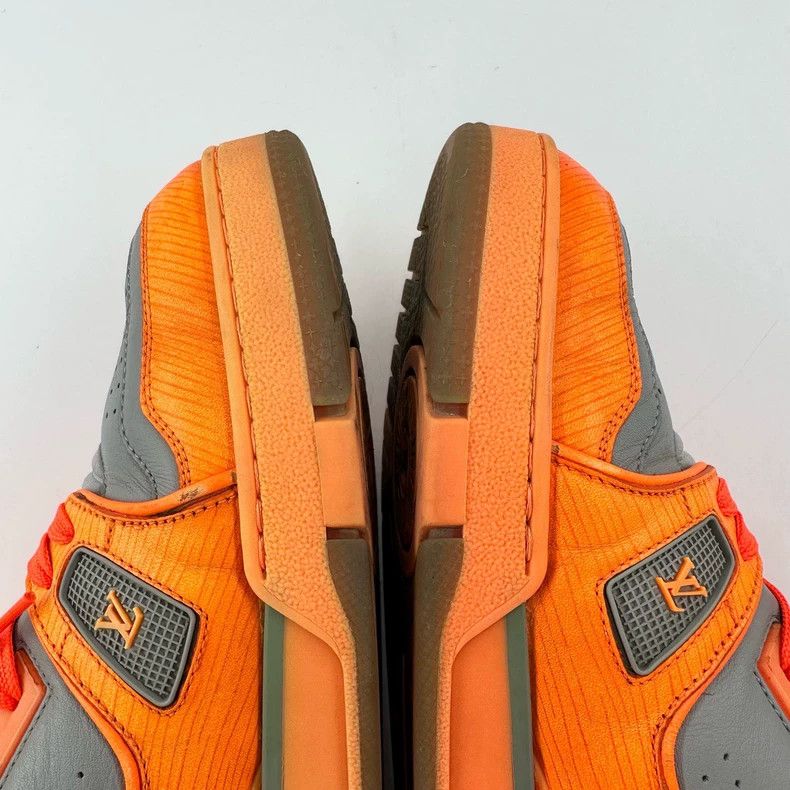 Louis Vuitton Louis Vuitton Trainer Sneakers in Gray and Orange Size US 8.5 / EU 41-42 - 7 Thumbnail