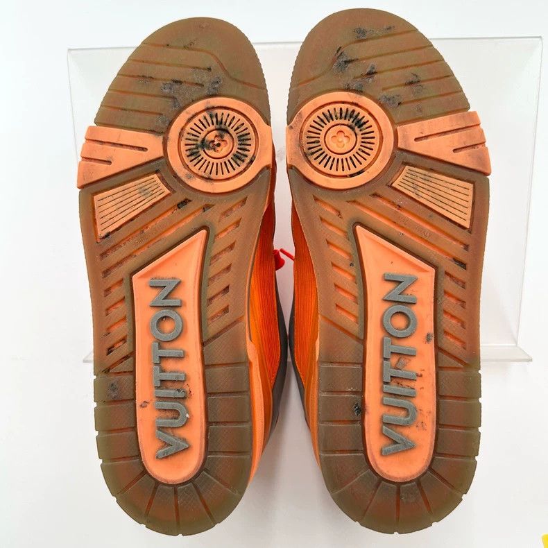 Louis Vuitton Louis Vuitton Trainer Sneakers in Gray and Orange Size US 8.5 / EU 41-42 - 6 Thumbnail
