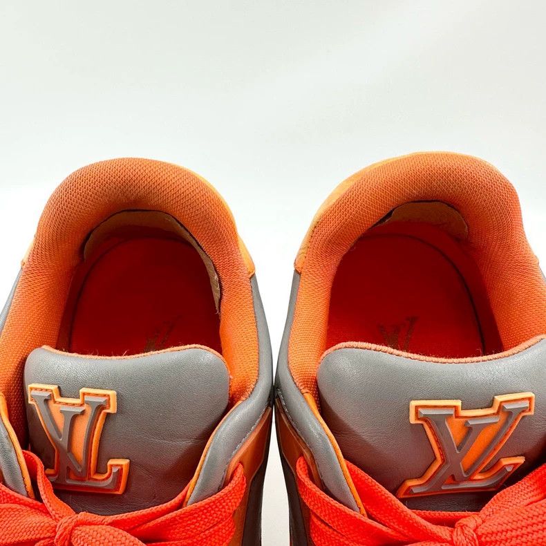 Louis Vuitton Louis Vuitton Trainer Sneakers in Gray and Orange Size US 8.5 / EU 41-42 - 5 Thumbnail