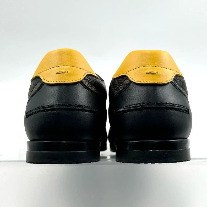 Fendi Fendi Black Brown Logo Lace-Up Sneakers Size US 8.5 / EU 41-42 - 4 Thumbnail