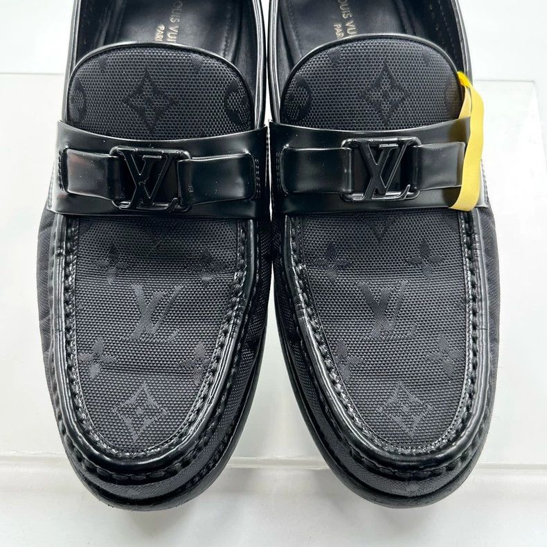 Louis Vuitton Louis Vuitton Black Printed Leather Shoes Size US 9 / EU 42 - 6 Thumbnail