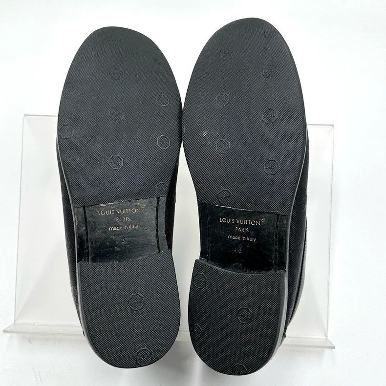 Louis Vuitton Louis Vuitton Black Printed Leather Shoes Size US 9 / EU 42 - 7 Thumbnail