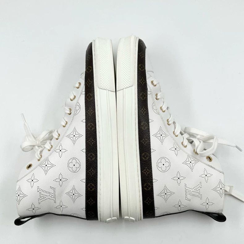 Louis Vuitton Louis Vuitton High-Top Sneakers with Monogram Size US 5.5 / EU 38 - 8 Thumbnail