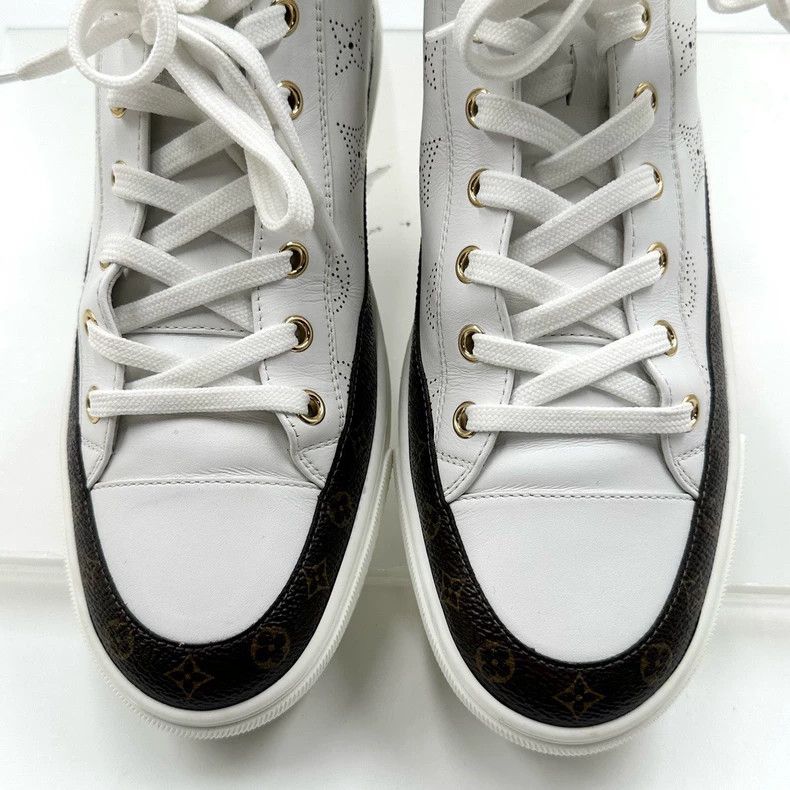 Louis Vuitton Louis Vuitton High-Top Sneakers with Monogram Size US 5.5 / EU 38 - 5 Thumbnail
