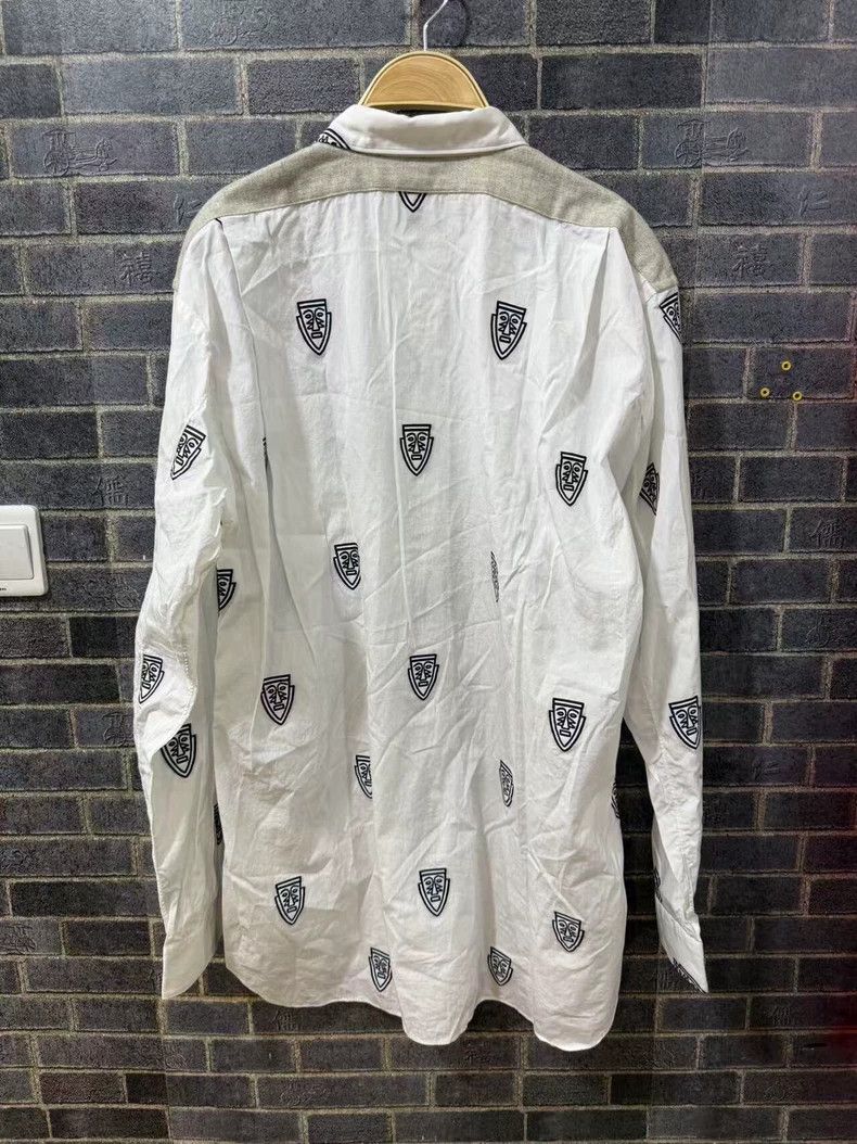 Comme des Garcons White Button-Up Shirt with Unique Designs Size US L / EU 52-54 / 3 - 2 Thumbnail
