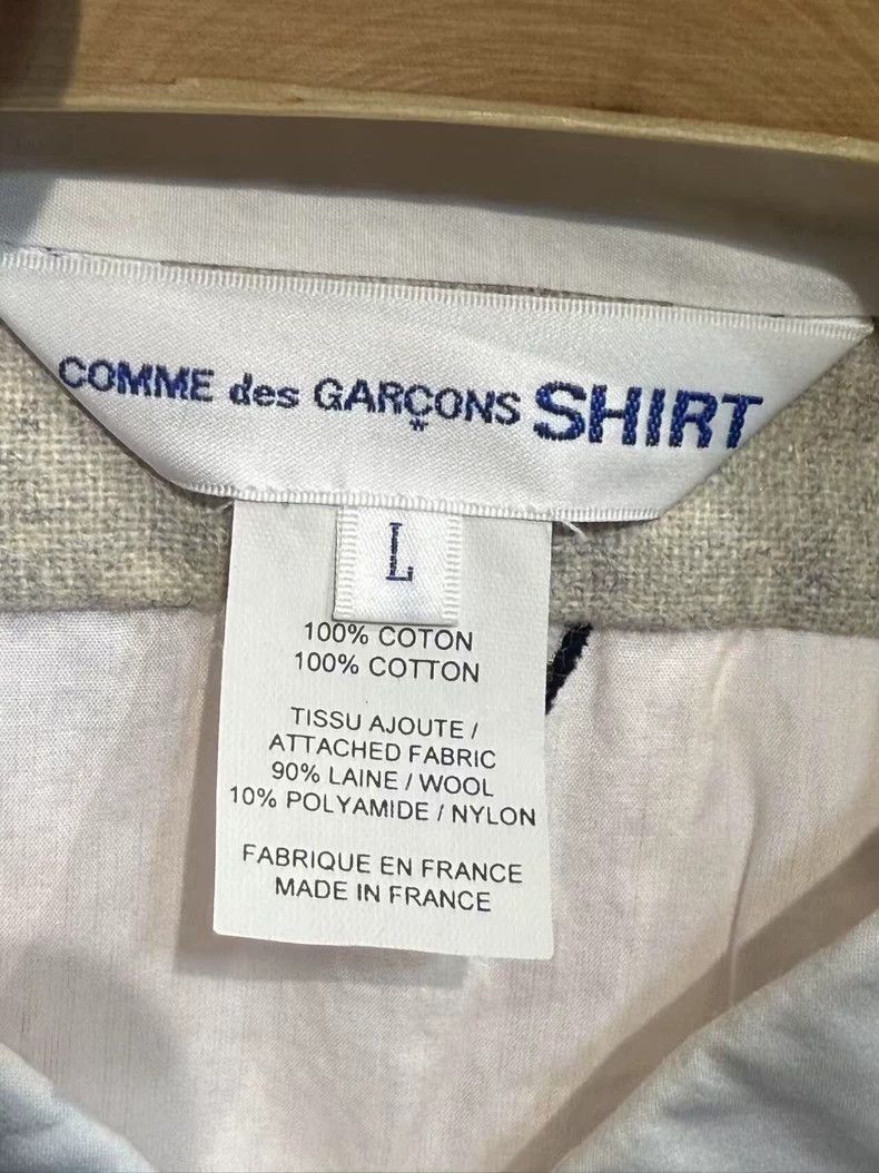 Comme des Garcons White Button-Up Shirt with Unique Designs Size US L / EU 52-54 / 3 - 3 Thumbnail