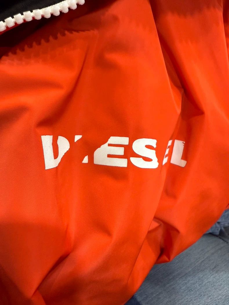 Diesel DIESEL Orange Lightweight Jacket with Hood Size US XXL / EU 58 / 5 - 5 Thumbnail