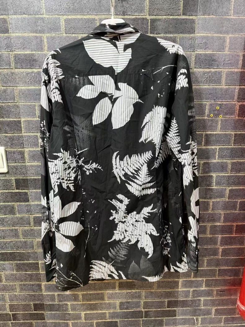 Bottega Veneta Black Floral Long Sleeve Button-Up Shirt Size US L / EU 52-54 / 3 - 2 Thumbnail