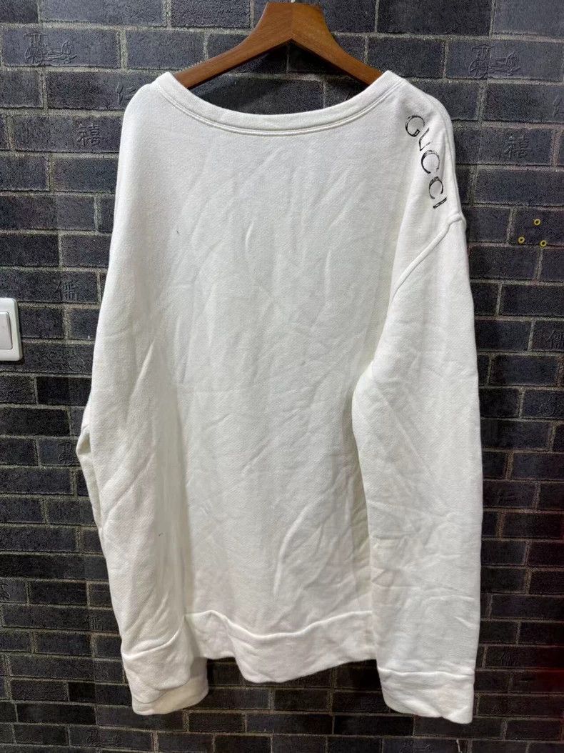 Gucci GUCCI White Long Sleeve Sweatshirt with Tiger Size US XXL / EU 58 / 5 - 2 Thumbnail