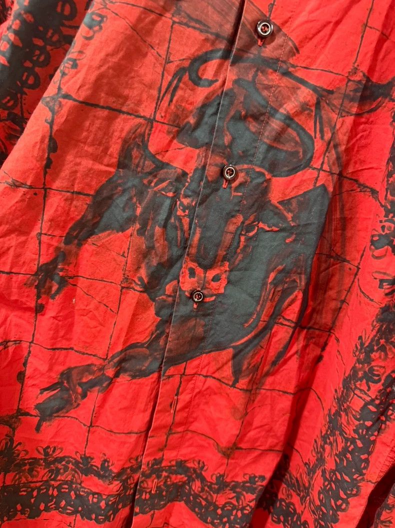 Dolce & Gabbana DG New Red Graphic Long Sleeve Shirt Size US L / EU 52-54 / 3 - 3 Thumbnail