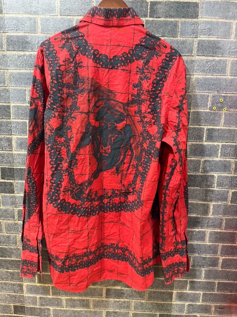 Dolce & Gabbana DG New Red Graphic Long Sleeve Shirt Size US L / EU 52-54 / 3 - 2 Thumbnail