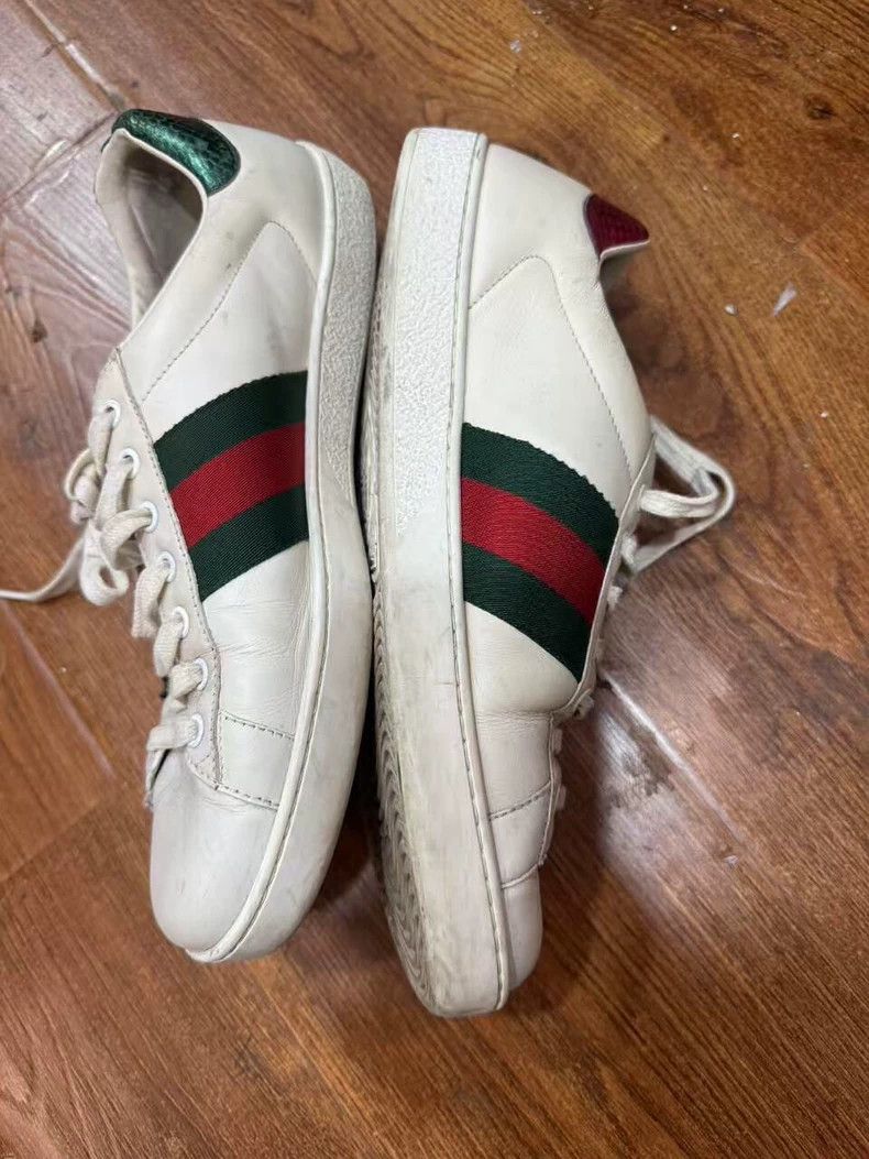 Gucci GUCCI White Sneakers with Red Green Accents Size US 9 / EU 42 - 2 Thumbnail
