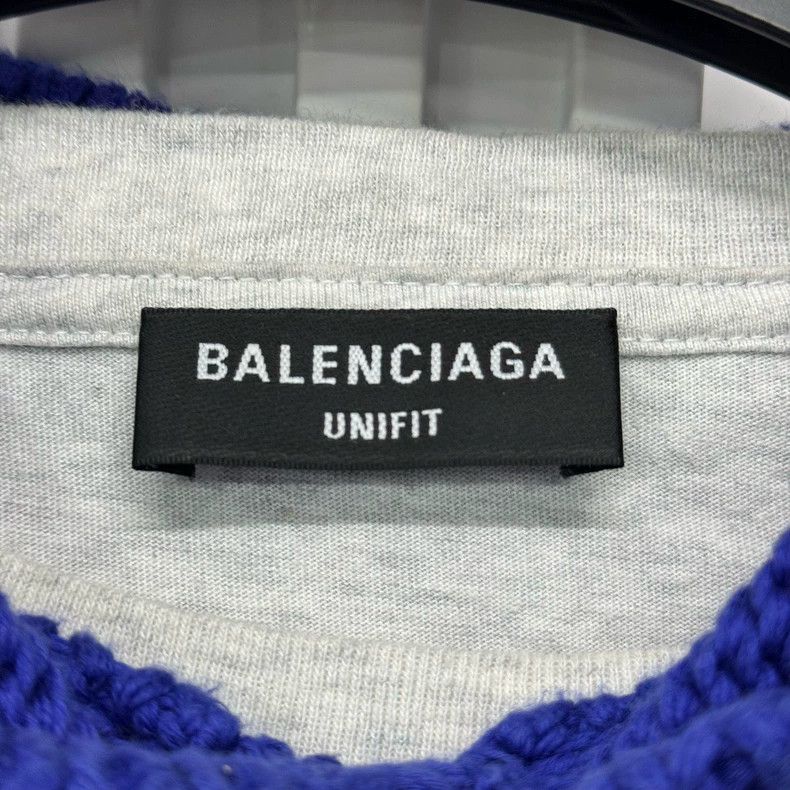 Balenciaga Balenciaga Blue Distressed Hoodie Sweater Size US XS / EU 42 / 0 - 4 Thumbnail