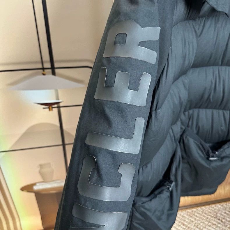 Moncler Genius Moncler Off White Long Black Down Jacket Size US L / EU 52-54 / 3 - 3 Thumbnail