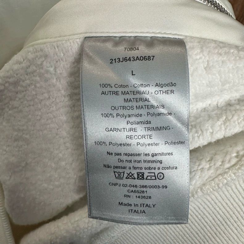 Dior Dior x Sacai White Deconstructed Sweatshirt Size US L / EU 52-54 / 3 - 5 Thumbnail