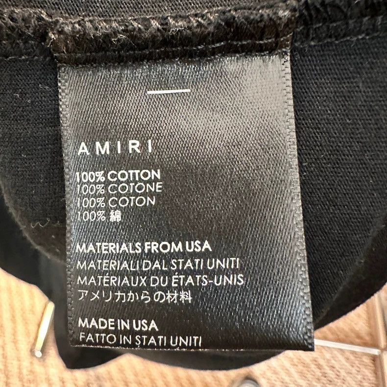 Amiri Amiri Black Short Sleeve Crane Print Shirt Size US L / EU 52-54 / 3 - 4 Thumbnail