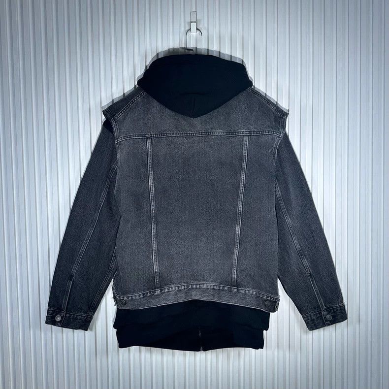 Balenciaga Balenciaga Denim Vest Hooded Sweatshirt Combination Size US L / EU 52-54 / 3 - 2 Thumbnail