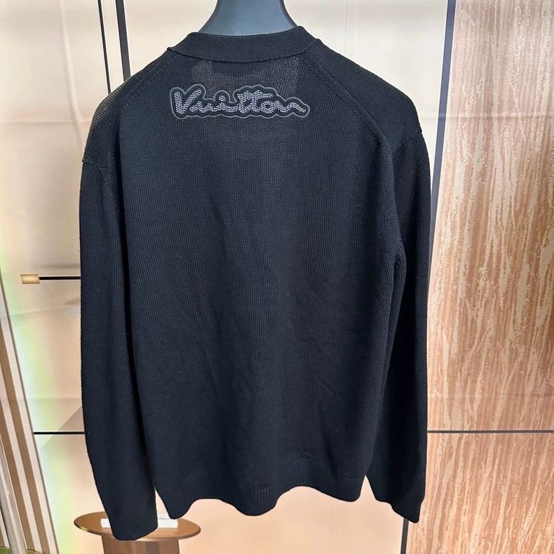 Louis Vuitton Louis Vuitton Embroidered Cardigan in Black Size US L / EU 52-54 / 3 - 2 Thumbnail