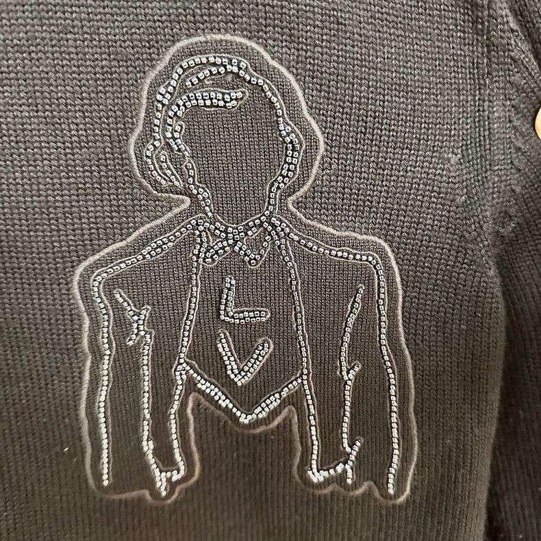 Louis Vuitton Louis Vuitton Embroidered Cardigan in Black Size US L / EU 52-54 / 3 - 3 Thumbnail