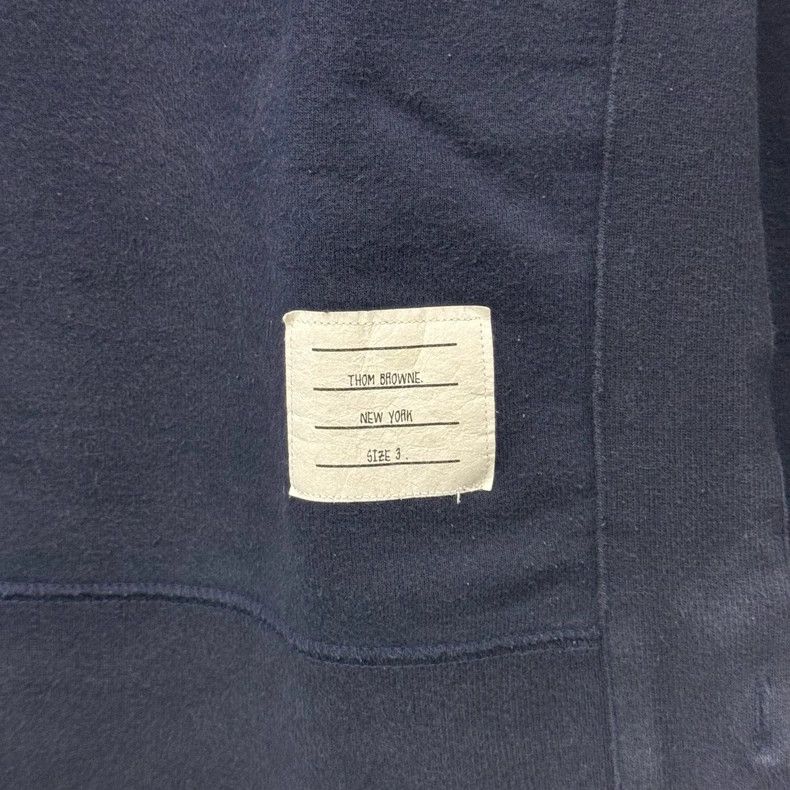 Thom Browne Thom Browne Navy Sweatshirt with Stripes Size US M / EU 48-50 / 2 - 4 Thumbnail
