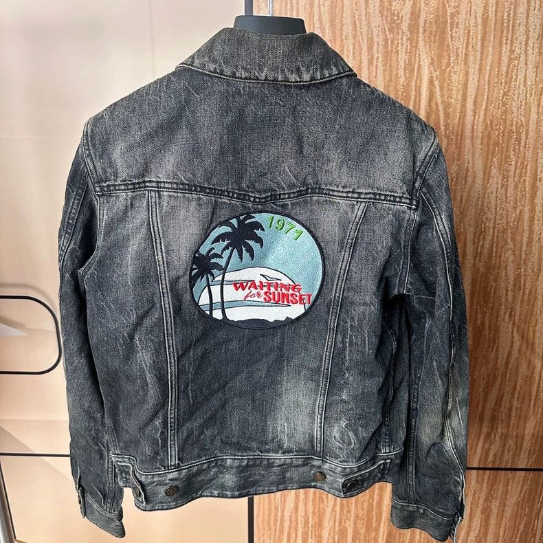 Saint Laurent Paris Saint Laurent Denim Jacket, Size M Size US M / EU 48-50 / 2 - 2 Thumbnail