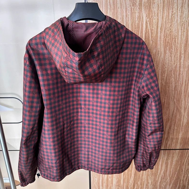 Fendi Fendi Checkered Hooded Jacket Double-Sided Size US L / EU 52-54 / 3 - 4 Thumbnail