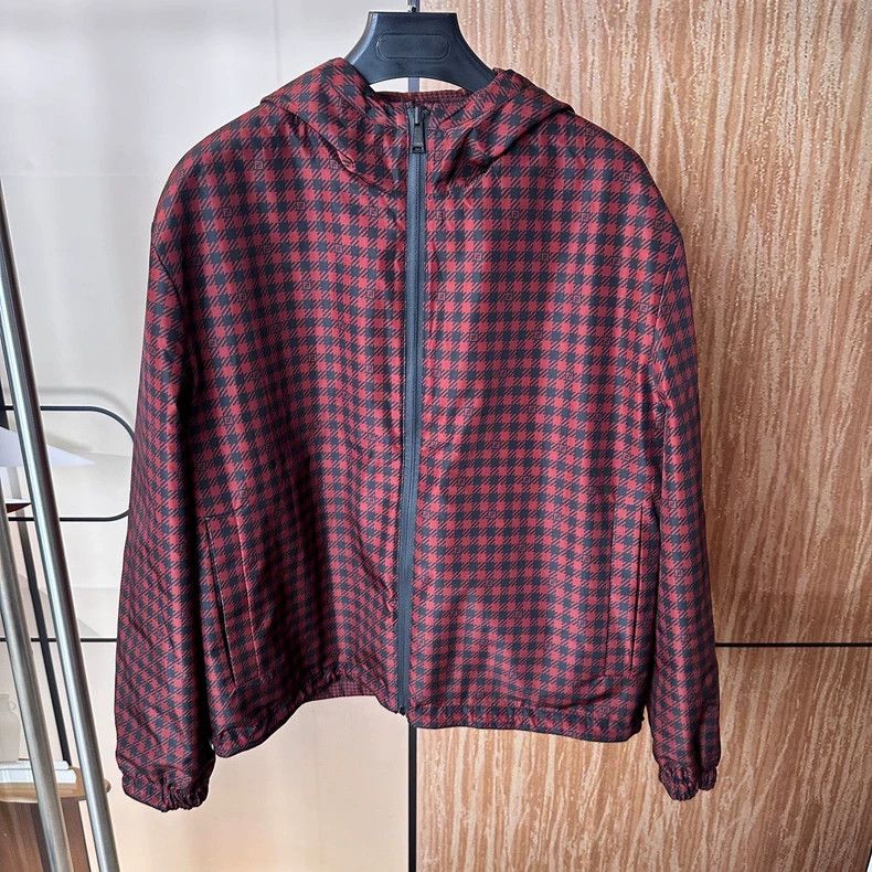 Fendi Fendi Checkered Hooded Jacket Double-Sided Size US L / EU 52-54 / 3 - 3 Thumbnail