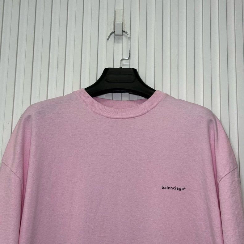 Balenciaga Balenciaga Pink Logo Short Sleeve Shirt Size US XS / EU 42 / 0 - 3 Thumbnail