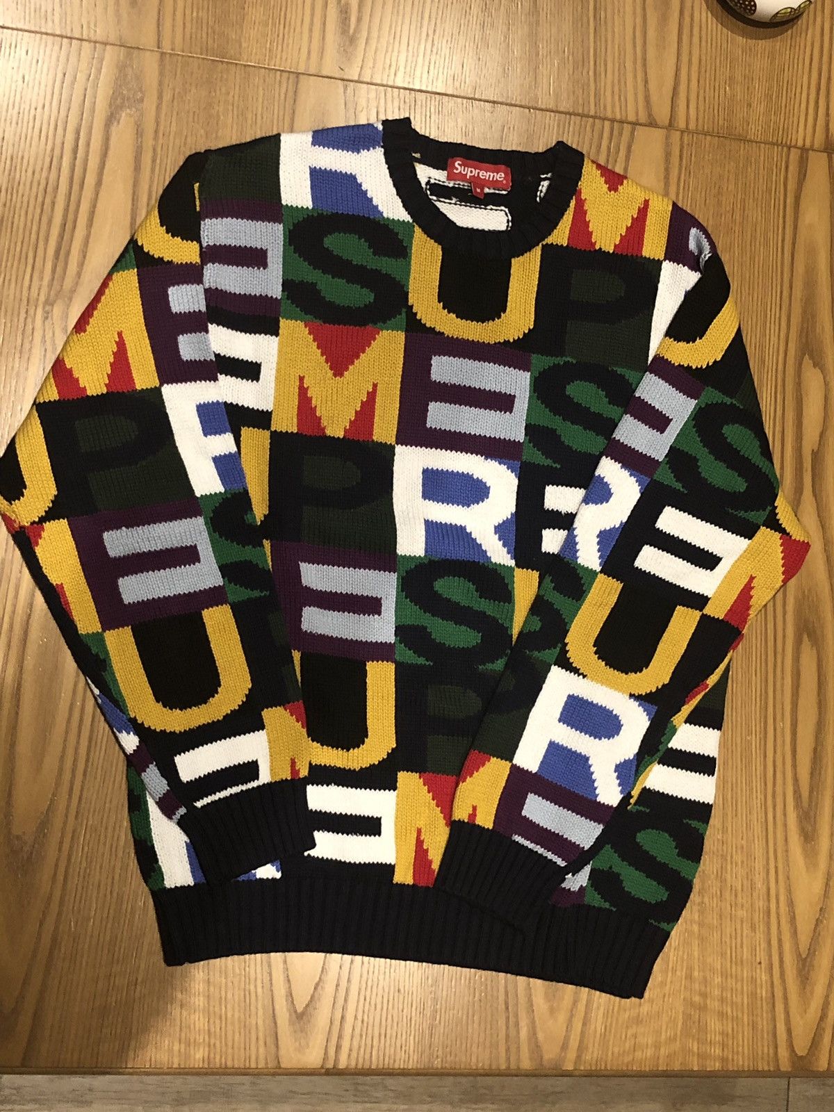 Supreme SUPREME BIG LETTERS SWEATER COLOUR MULTI SIZE MEDIUM BRAND