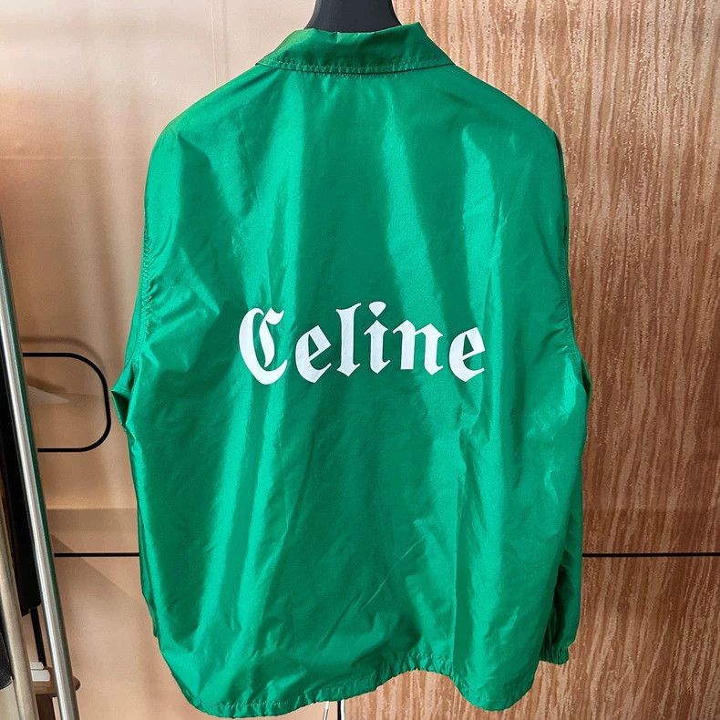 Celine Celine Green Logo Baseball Jacket Size US L / EU 52-54 / 3 - 2 Thumbnail