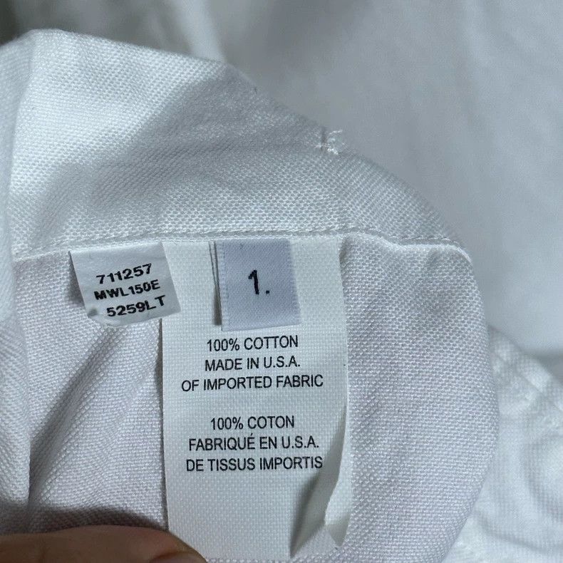 Thom Browne Thom Browne White Striped Double Sleeve Shirt Size US S / EU 44-46 / 1 - 6 Thumbnail