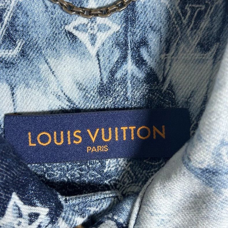 Louis Vuitton Louis Vuitton Denim Short Sleeve Shirt Size US L / EU 52-54 / 3 - 3 Thumbnail